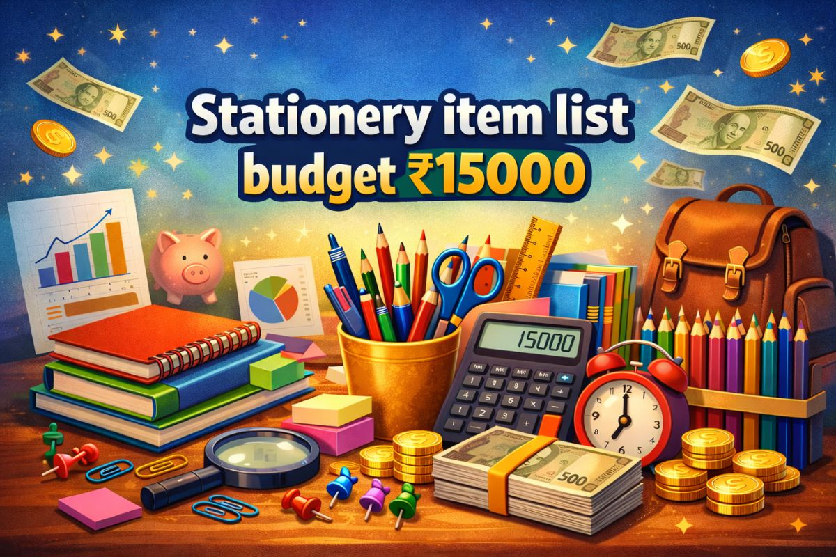 Stationery items List – Budget ₹15000