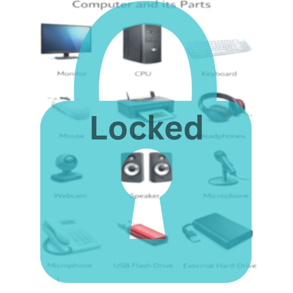 Locked Computers and its parts Charts
