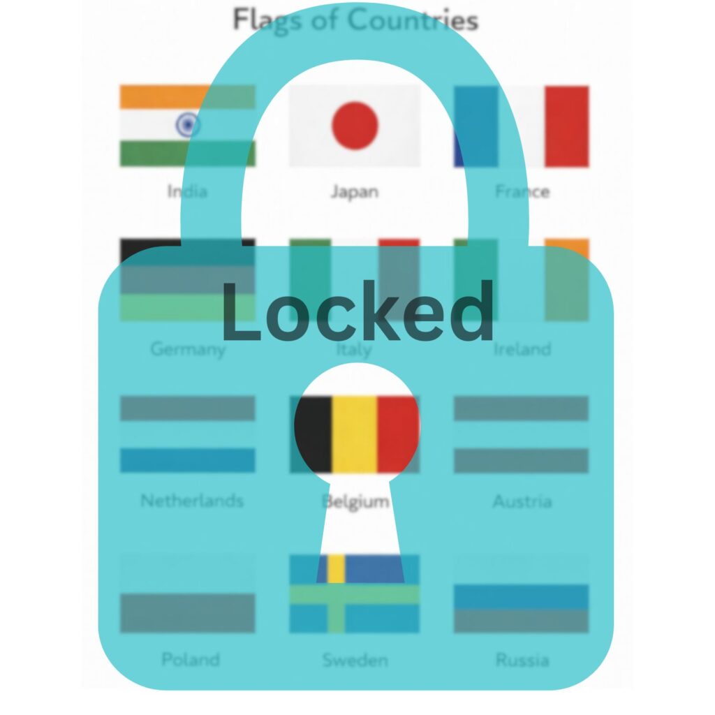 Locked Flags Of countries Chart