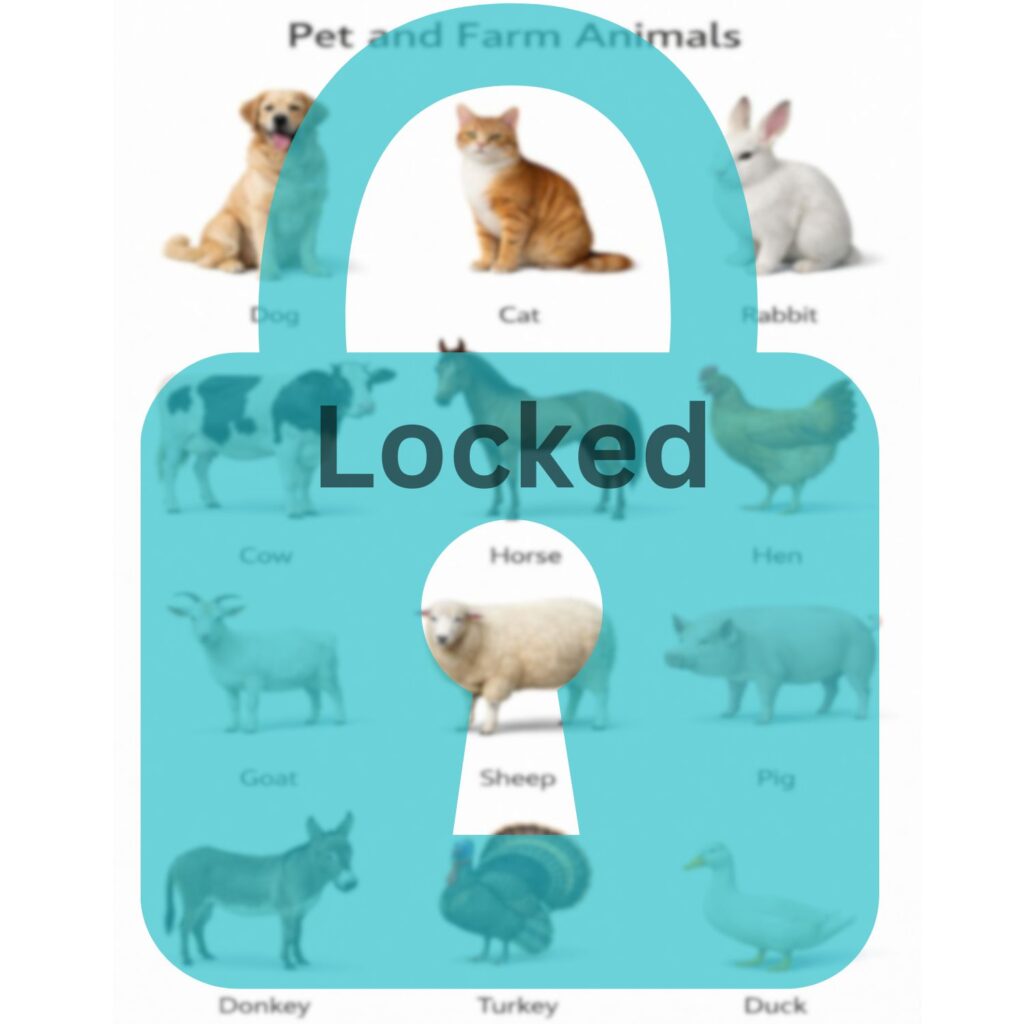 Locked Pet and Farm Animals