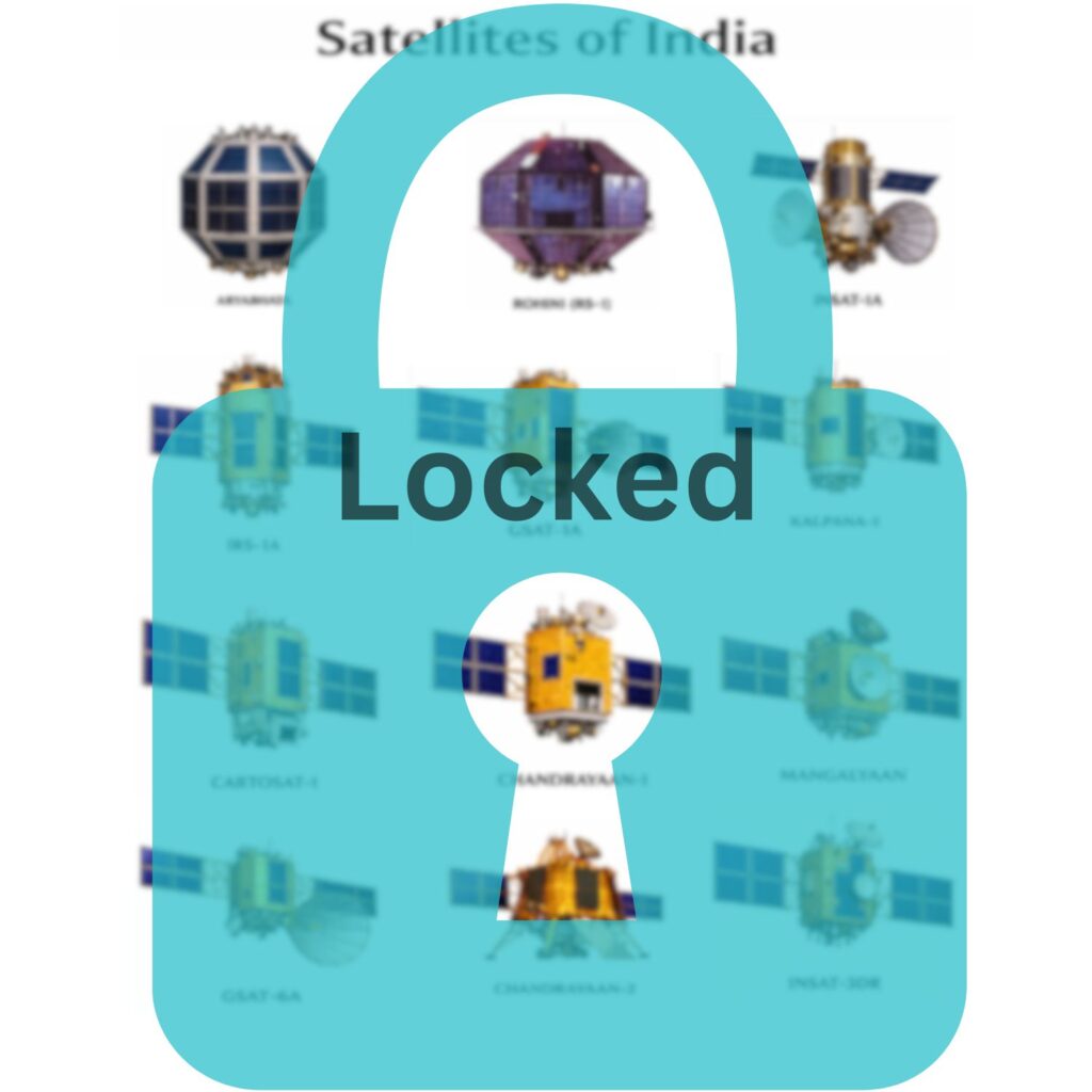 Locked Satellite image chart of India