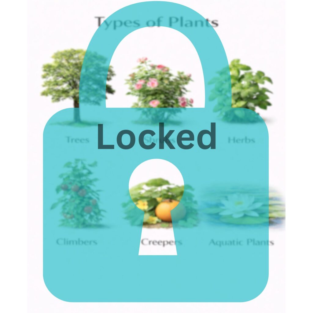 Locked Types Of Plants Chart