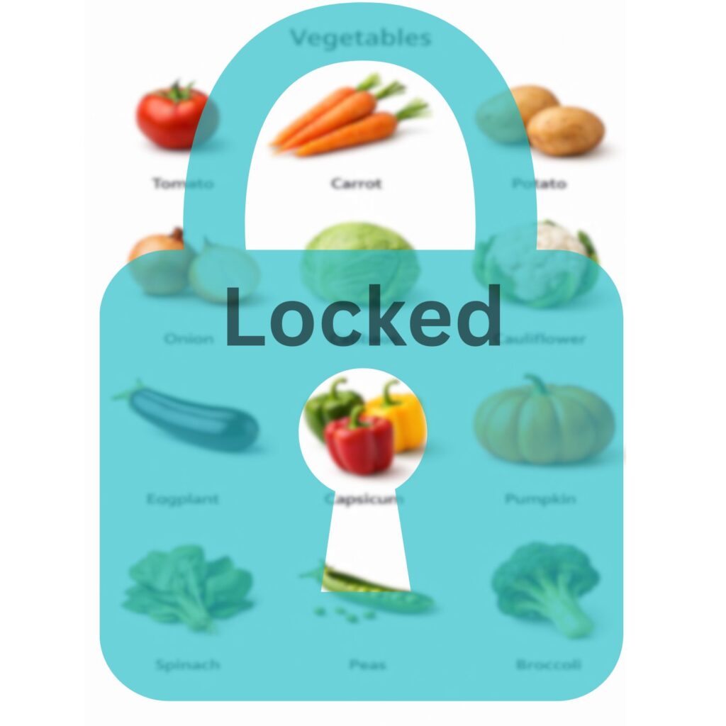 Locked Vegetables Chart