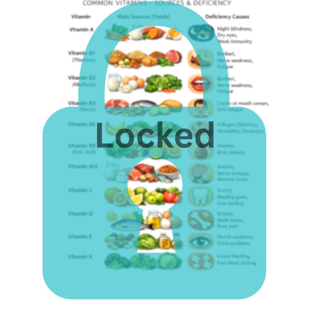 Locked Vitamin Chart