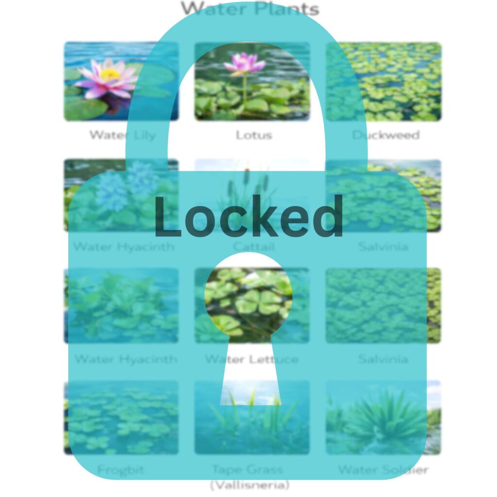 Locked Water Plants Chart