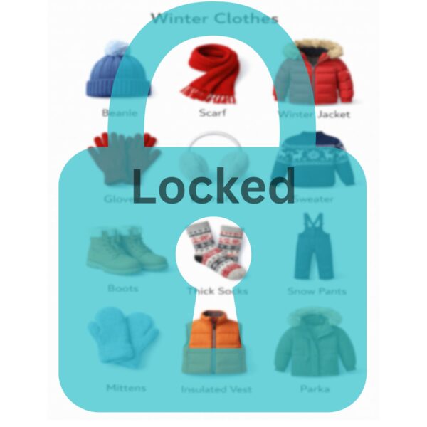 Locked Winter Clothes Chart