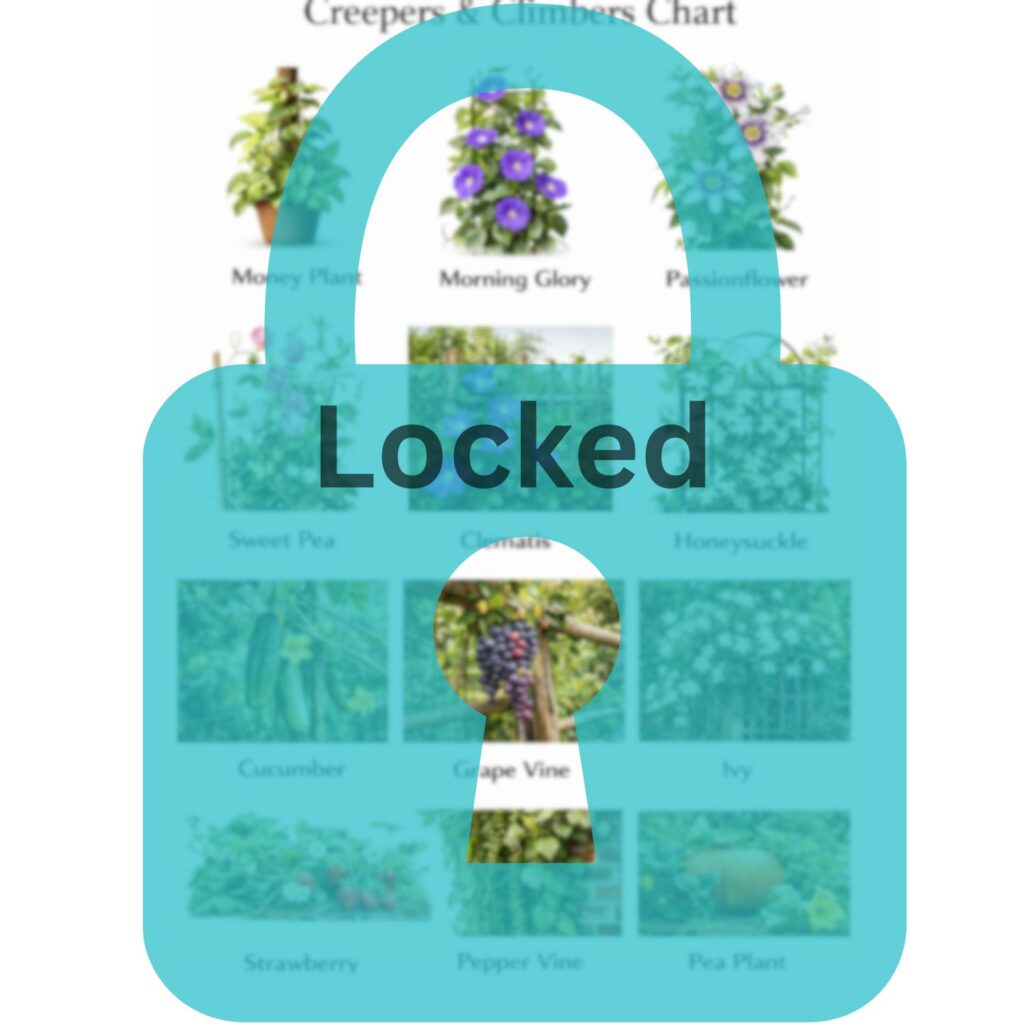 Locked creepers and climbers plant chart